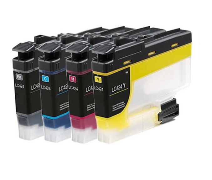 Brother LC424 Compatible Ink Cartridges full Set of 4 (Black,Cyan,Magenta,Yellow)